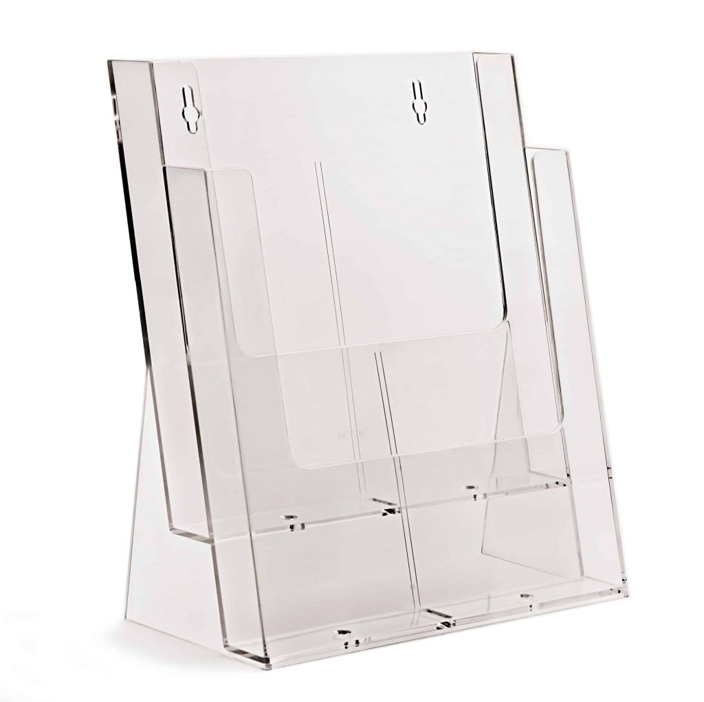 Four Pocket A4 Landscape Leaflet Holders Available From The Display Centre