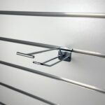 151306 Slatwall Euro Hook with Ticket Arm 150mm