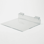 156115 Clear Acrylic Slatwall Shelf e1690982649819