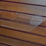 156125 Clear Acrylic Slatwall Shelf