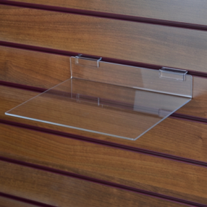 156125 Clear Acrylic Slatwall Shelf