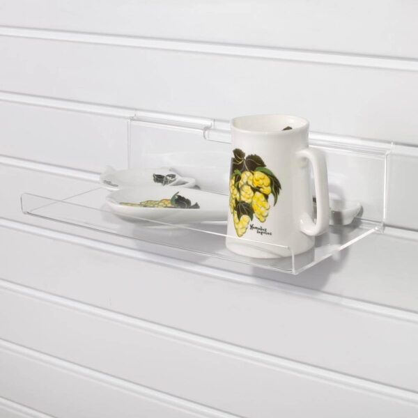 156500 Clear Acrylic Slatwall Shelf with Mini Lip