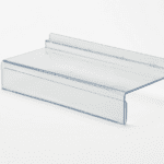 156715 Clear Acrylic Slatwall Shelf with Price Strip e1690982662319