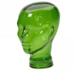 215263 Glass mannequin head Green