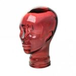 215625 Glass mannequin head Red