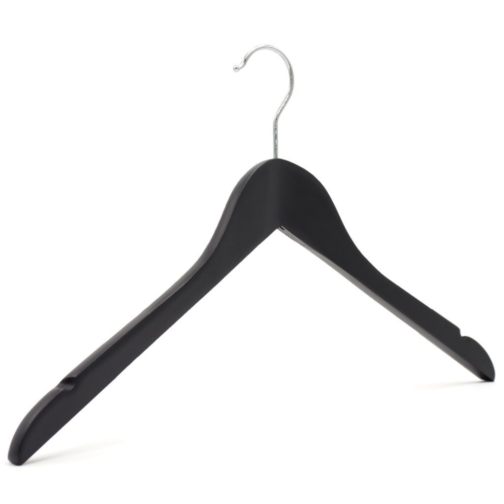 Black Satin Padded Hangers Retail Supplies The Display Centre UK