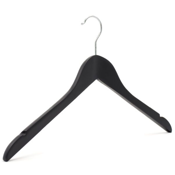255580 Matt Black Angled Clothes Hangers 440 mm 1