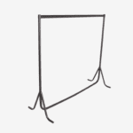 Black Clothes Rail with Fishtail Feet