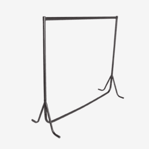 Black Clothes Rail with Fishtail Feet