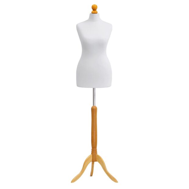 Female Tailors Dummy White Tripod