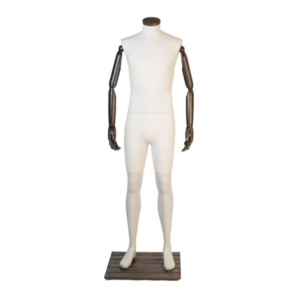 Male Mannequin With Wooden Arms