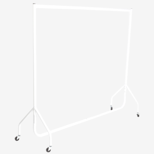 White Clothes Rail on Wheels