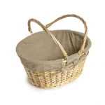Lined Wicker Shopping Basket (1)