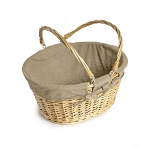 Lined Wicker Shopping Basket (1)