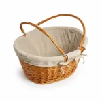 Lined Wicker Shopping Basket (2)