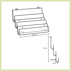 Slatwall Card Rack - 3 Tier | The Display Centre | Buy Now