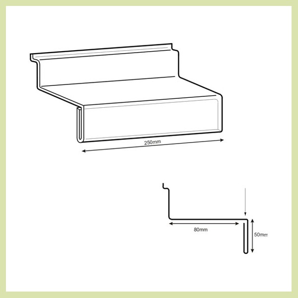 Right Angle Shelf With Price Strip