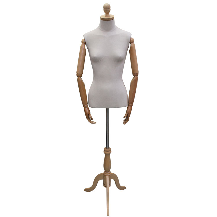 Female Tailors' Dummy With Wooden Arms