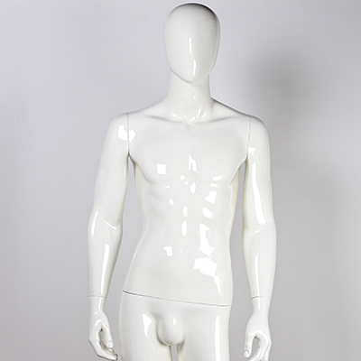 Gloss White Abstract Male (Arms by side) "David"