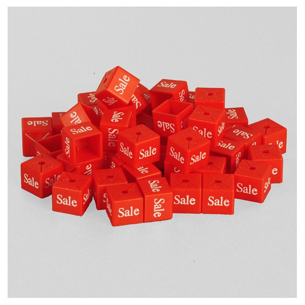 Red Sale Marker Cubes for Hangers