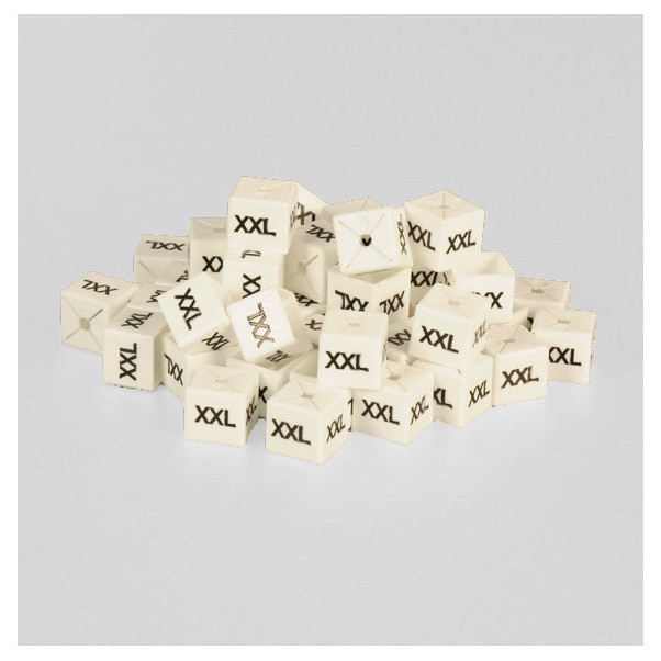 Size Cubes for Clothes Hangers (50 Pack) ('XS'-'4XL')