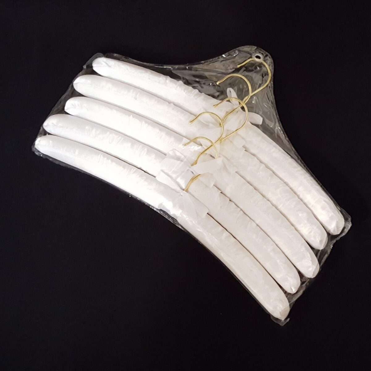 White Satin Padded Hangers (420 mm) - 5 Pack