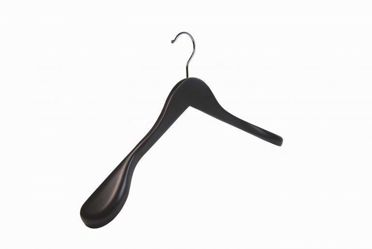 Matt Broad Black Jacket Hangers (450 mm) For Sale Fast UK Delivery
