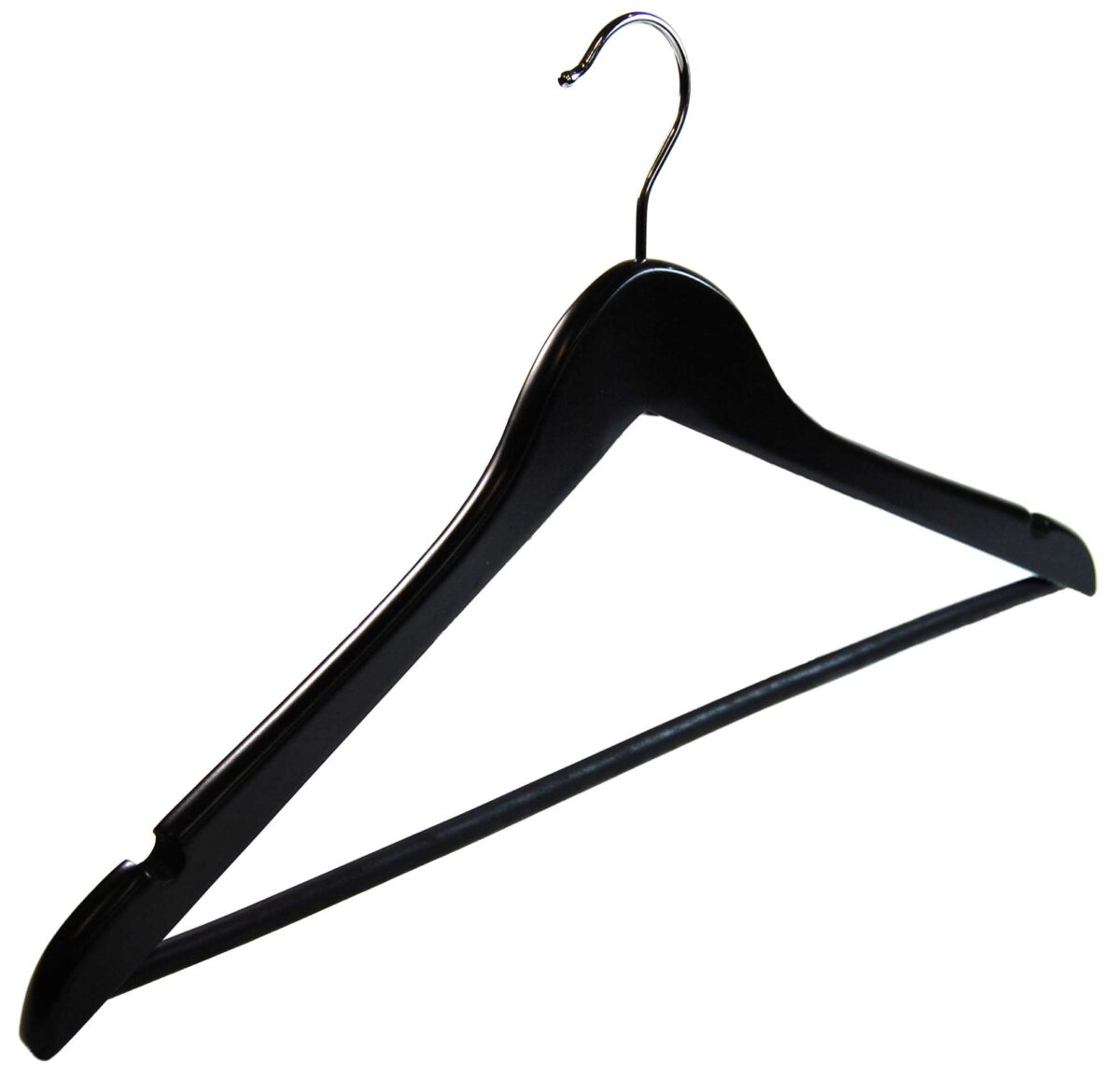 Matt Black Angled Suit Hangers (440 mm)