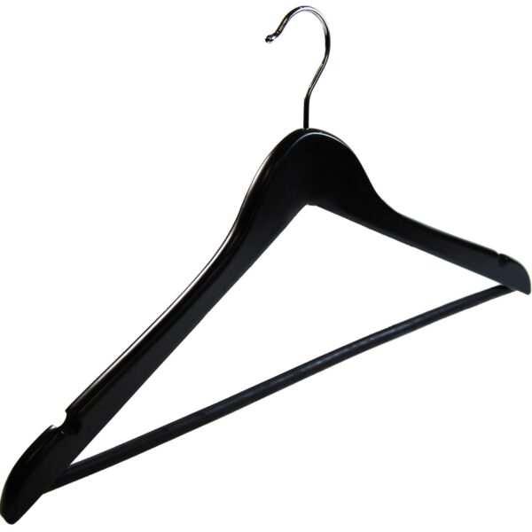 Matt Black Angled Suit Hangers (440 mm)
