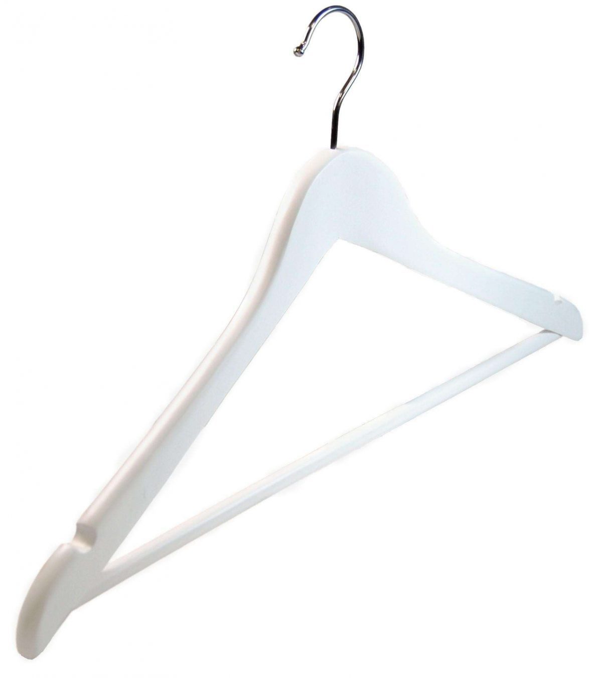 Matt White Angled Suit Hangers (440 mm)