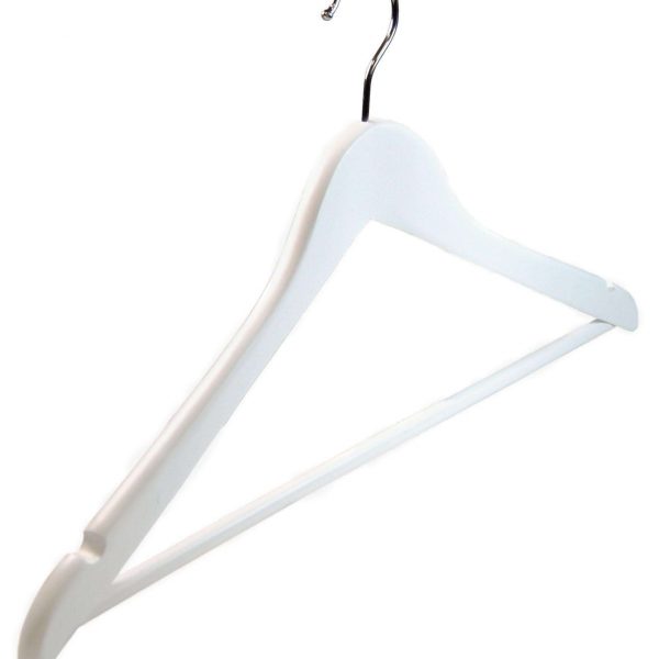 Matt White Angled Suit Hangers (440 mm)