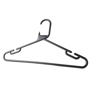261605 Rounded Plastic Trouser Hanger 420mm Black scaled