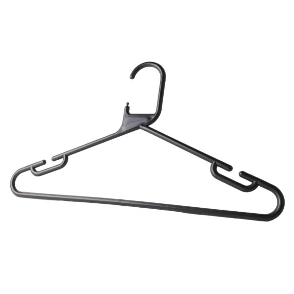 261605 Rounded Plastic Trouser Hanger 420mm Black scaled