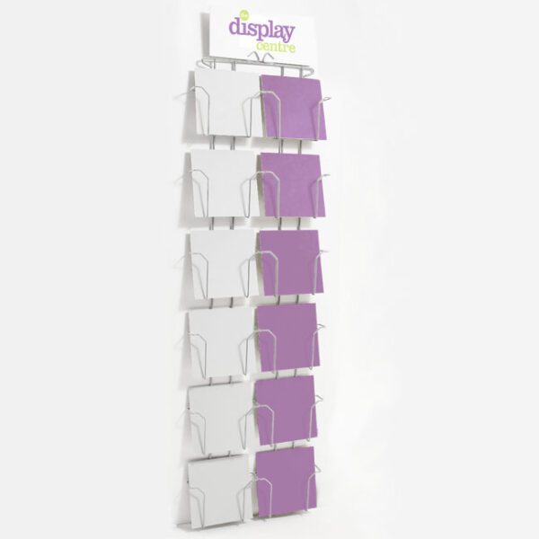 Greetings Card Wall Rack - 12 Pockets For 17.8cm (7”) Square Cards