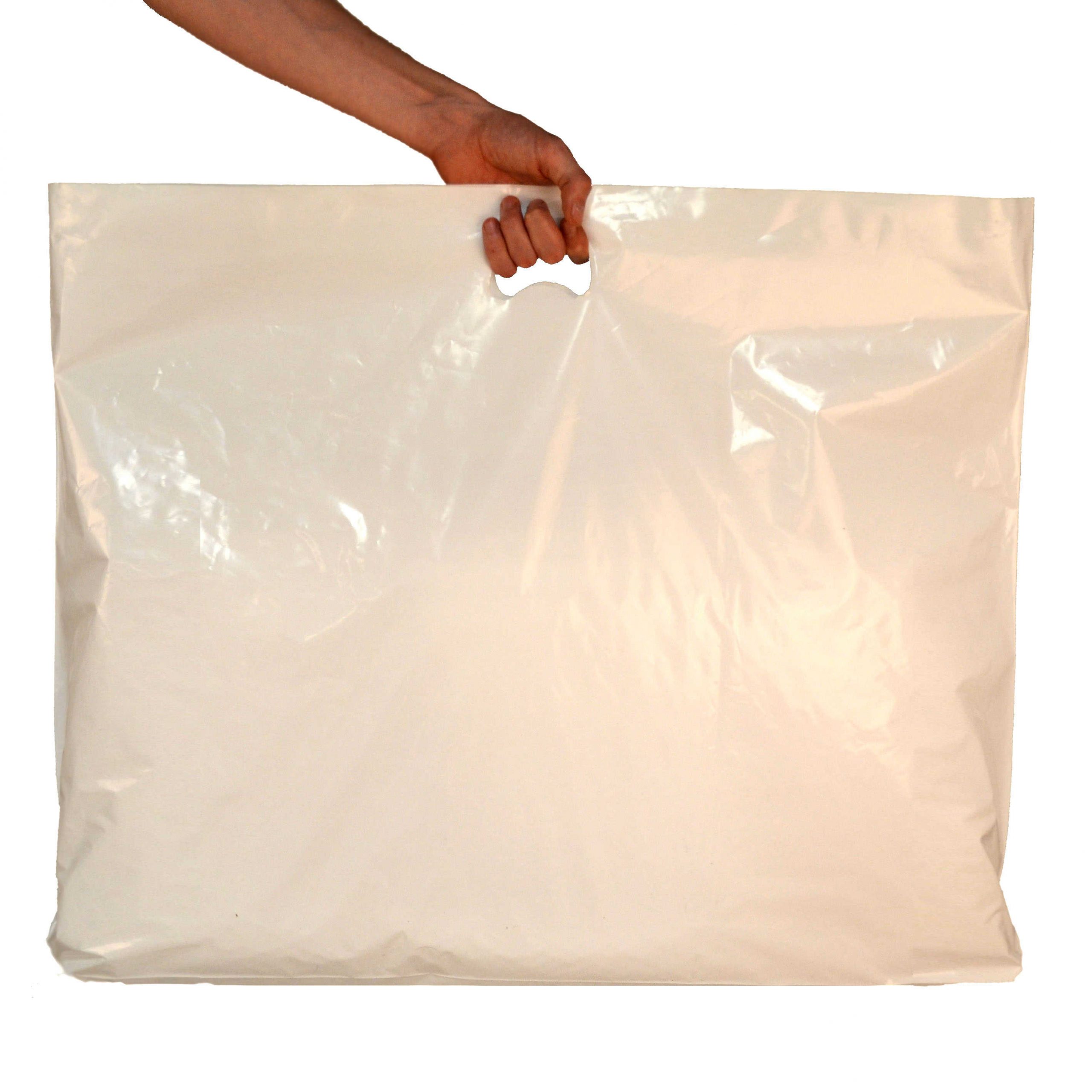 Buy White Extra Extra Large Carrier Bags (250pcs) | The Display Centre