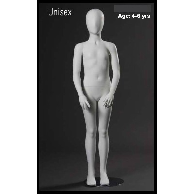 Age 4-6 Matt White Unisex Child Mannequins