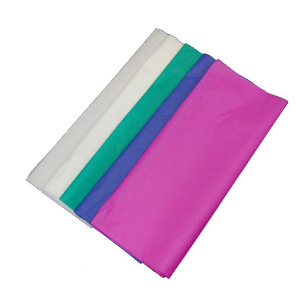 Tissue Paper - white, green purple and pink sheets