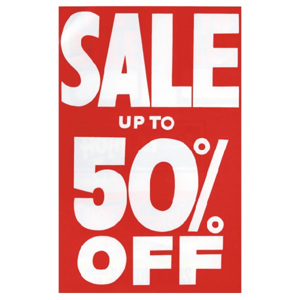 Extra Large 50% Sale Paper Poster