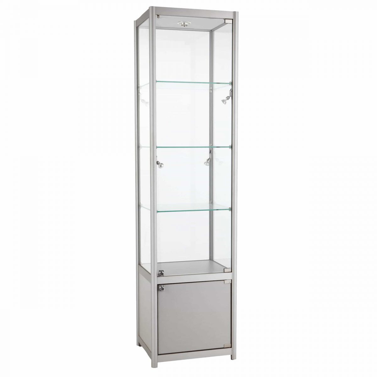 Glass Display Showcase Tall Narrow Inc Storage