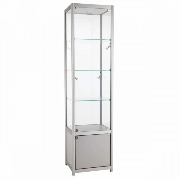 Glass Display Showcase Tall Narrow Inc Storage