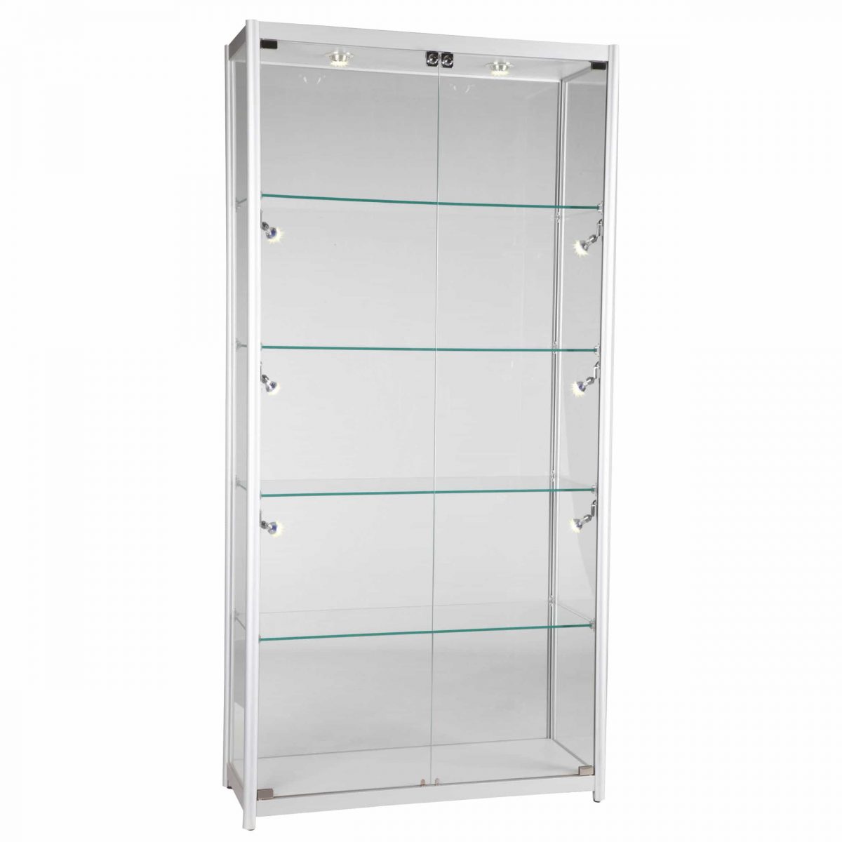 Glass Display Showcase Tall Extra Wide