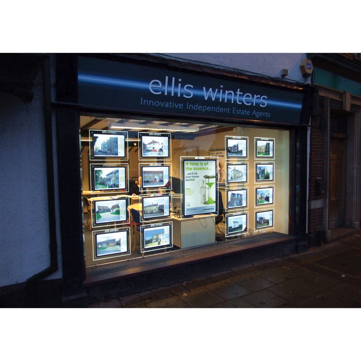 estate agent window display in Hampshire