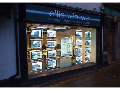 estate agent window display in Hampshire