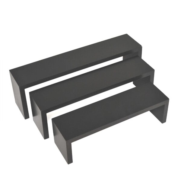 Black or White Wooden Display Risers (3 Pc)