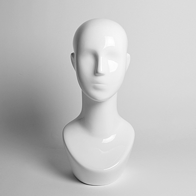 White Gloss Female Display Head and Shoulders