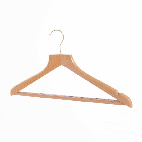 Wishbone Wooden Hanger (FSC) With Notches & Non-Slip Bar (450 mm)
