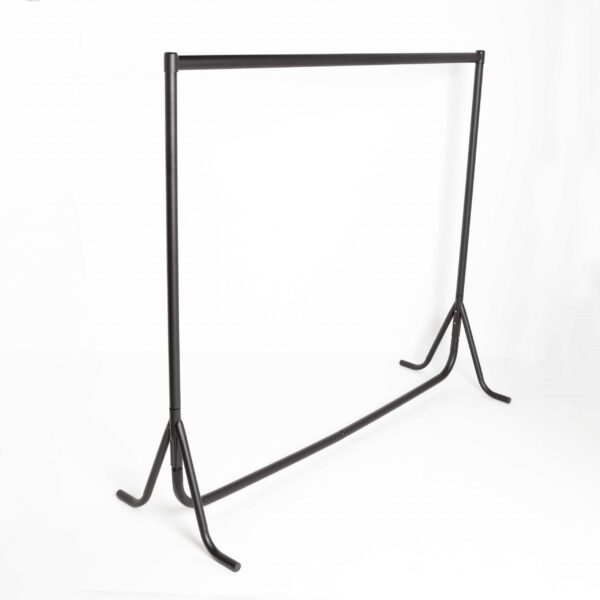 Black Clothes Hanging Rail With Fishtail Feet (3 - 6 ft Long)