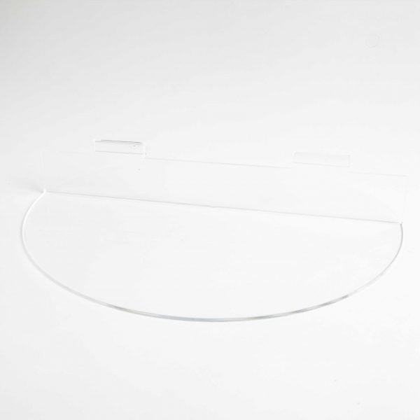 Clear Acrylic Semi Circular Shelf For Gridwall