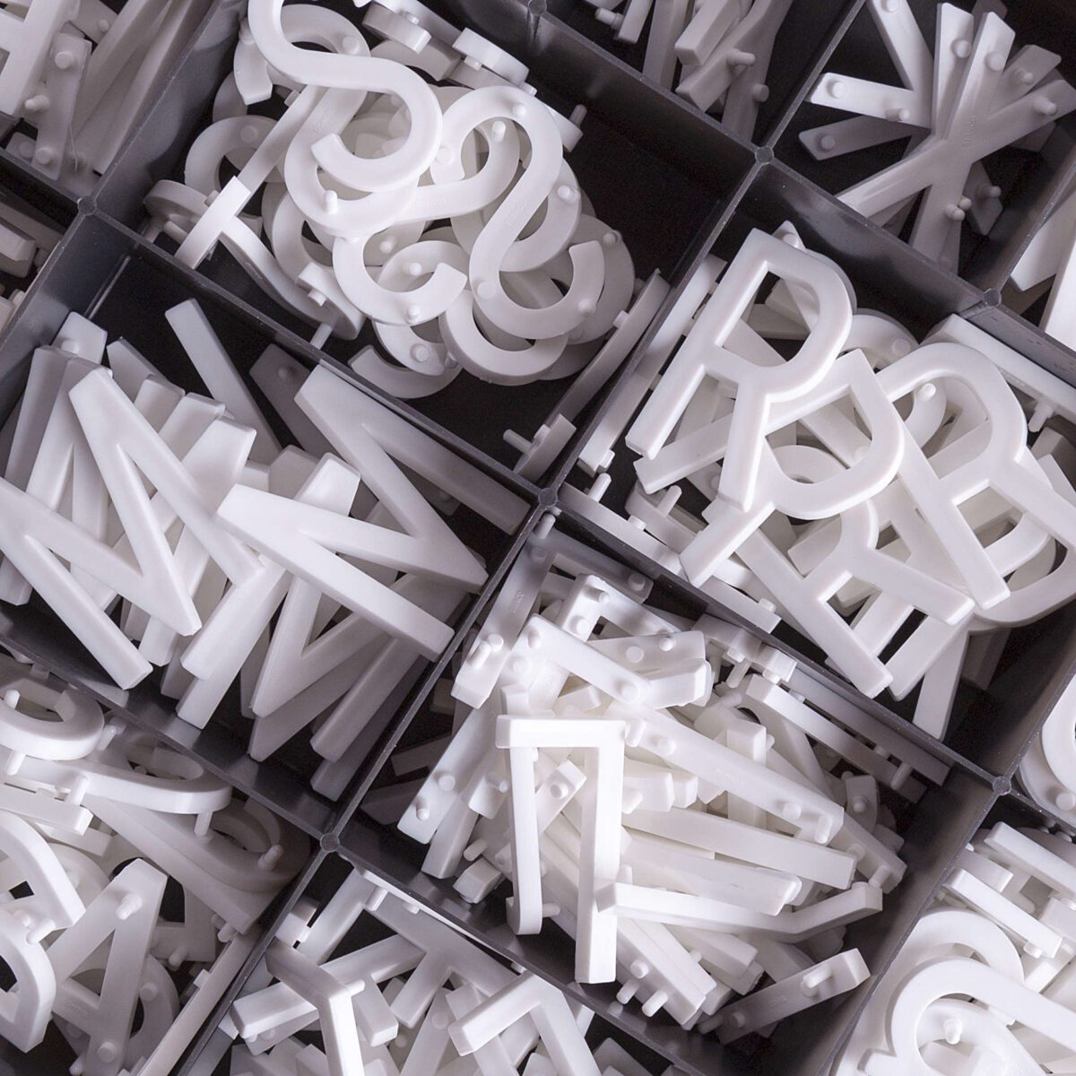 White letters for letterboard 51 mm Letters (336 Pieces)