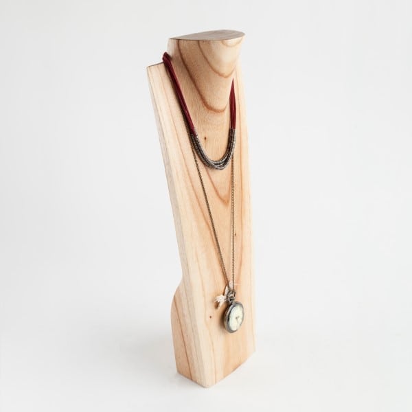 Tall Wooden Jewellery Bust